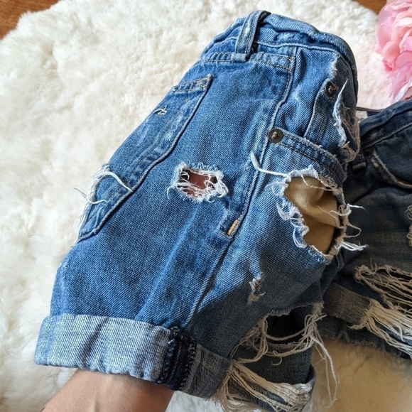 Rag and Bone boyfriend baggy distressed jean short mid rise 25 - Picture 9 of 13